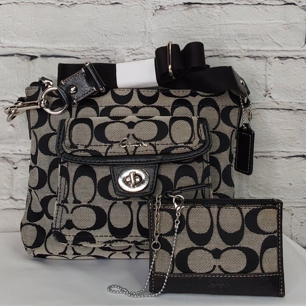 COACH MONOGRAM CROSSBODY BAG & MONOGRAM SIGNATURE ZIP CARD CASE 2-PIECE SET
